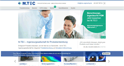 Desktop Screenshot of mtec-engineering.de