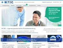 Tablet Screenshot of mtec-engineering.de